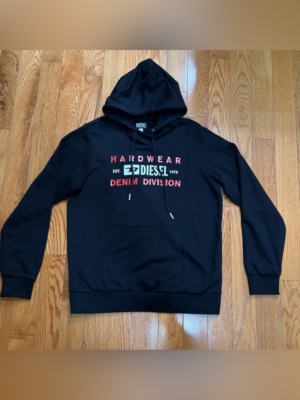 Size Large Men’s Diesel S-GIRK-HOOD-K20 Sweaters Black Color